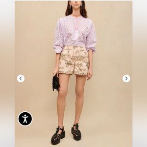 NWOT-Maje Palm Tree Print Shorts- Size 40 (FR) Large (US)